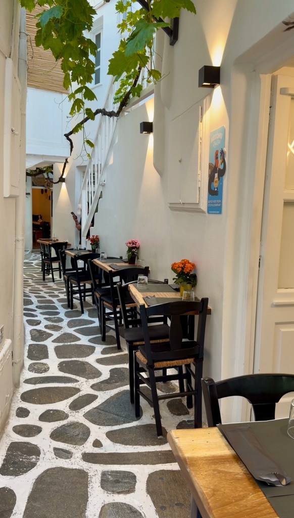 Dining al fresco in Greece